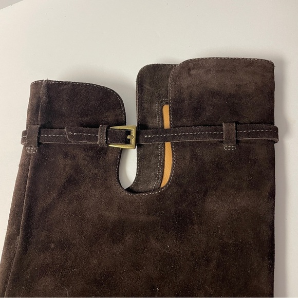 Vero Curio Dameranda Dark Brown Leather Knee High Stiletto Boots 8.5 - Picture 7 of 14